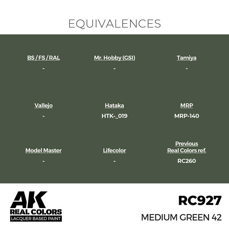 AK Interactive Real Color - Medium Green 42 (17ml) RC927