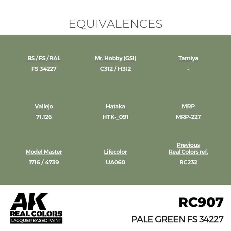 AK Interactive Real Color - Pale Green FS 34227 (17ml) RC907