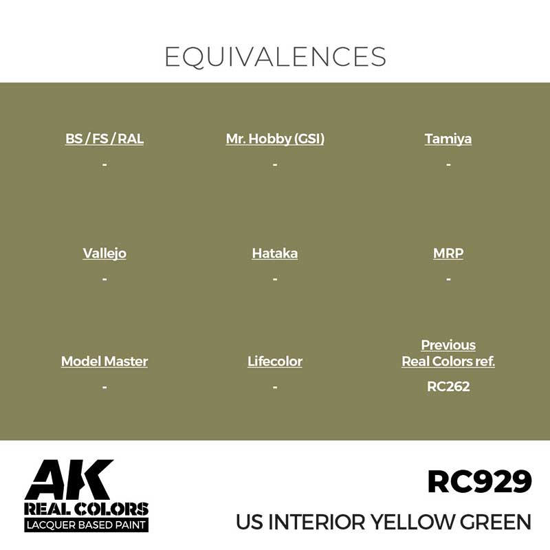AK Interactive Real Color - US Interior Yellow Green (17ml) RC929