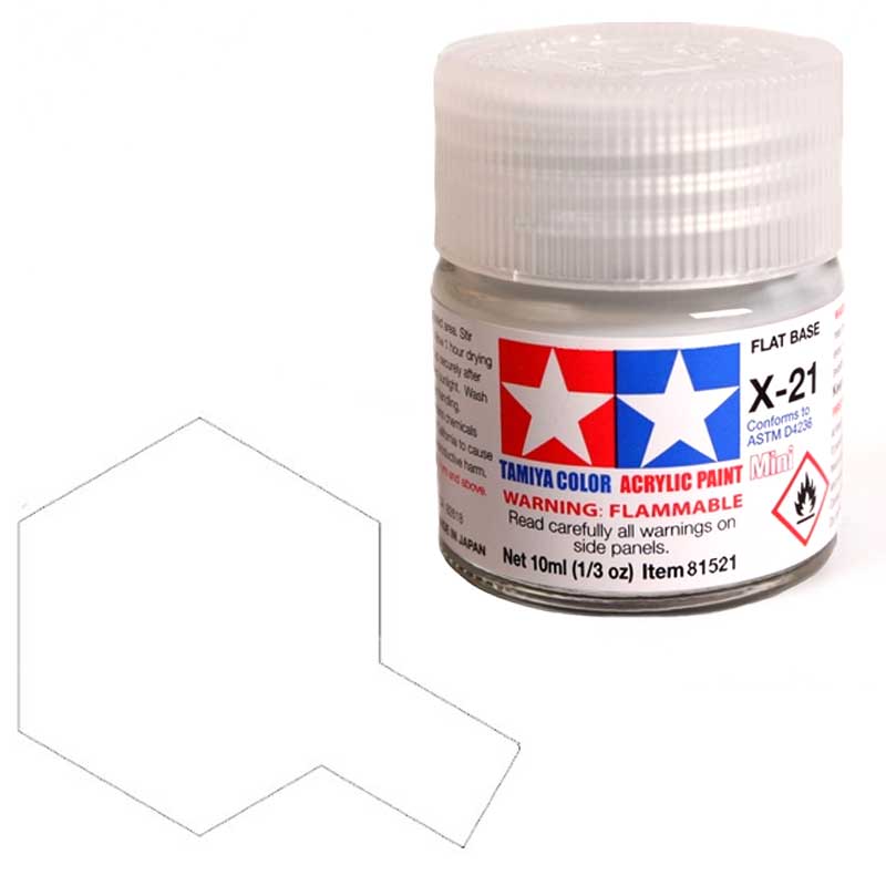Tamiya Acrylic X-21 Flat Base (10ml) 81521