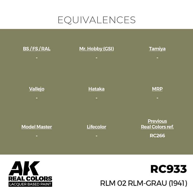 AK Interactive Real Color - RLM 02 RLM-GRAU (1941) (17ml) RC933