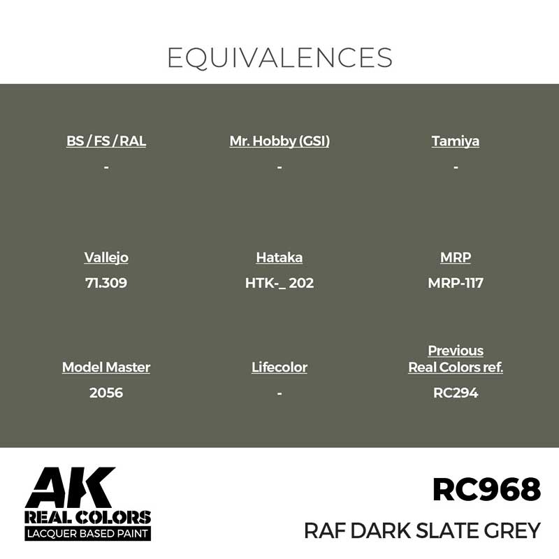 AK Interactive Real Color - RAF Dark Slate Grey (17ml) RC968