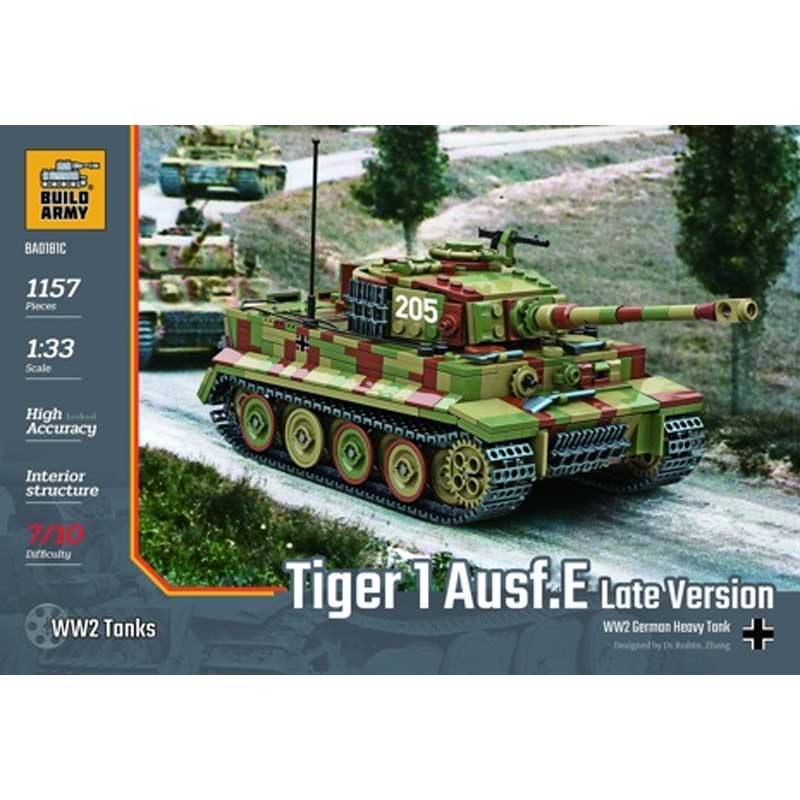 Build Army Tiger I Ausf.E Late Version 1157pcs BA0181C