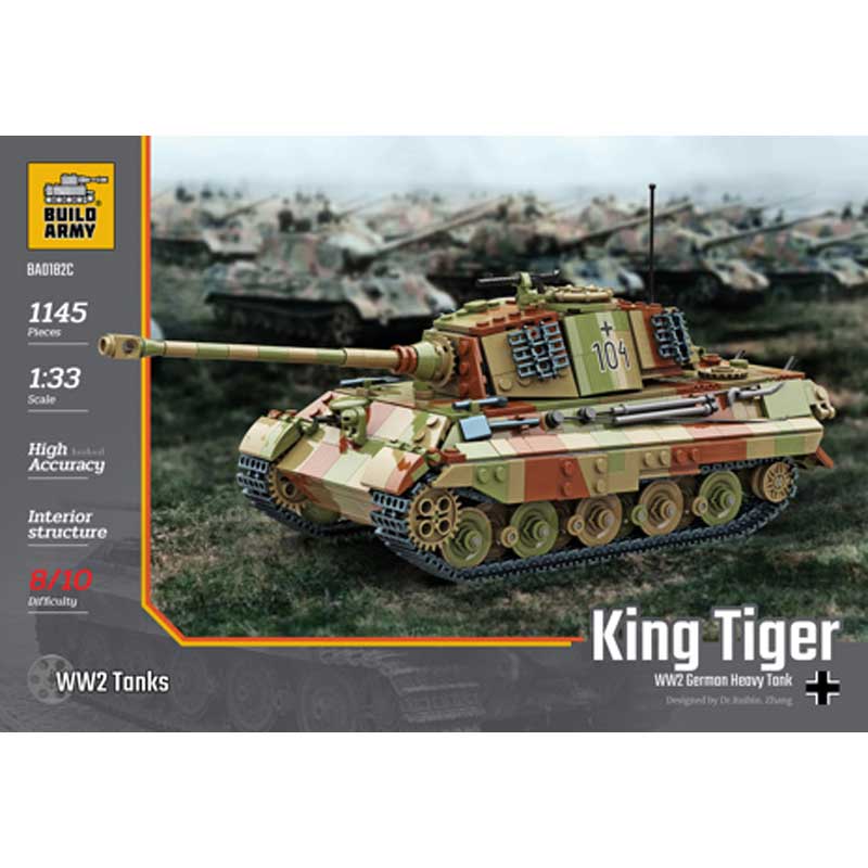 Build Army King Tiger (Tiger II) In Camo 1145pcs BA0182C