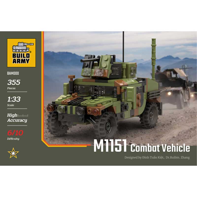 Build Army Humvee M1151 Combat Vehicle 355pcs BAM000