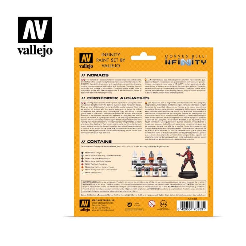 Vallejo Nomads Model Color Paint Set 70.233