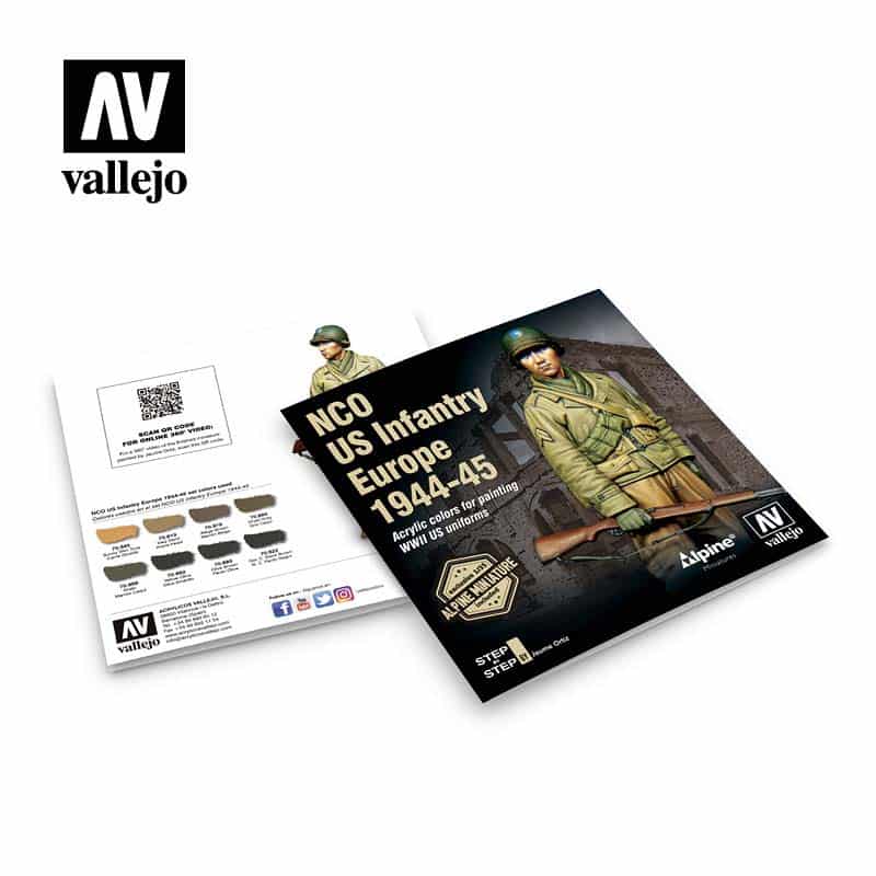 Vallejo NCO US Infantry Europe 1944-45 Model Color Paint Set 70.244