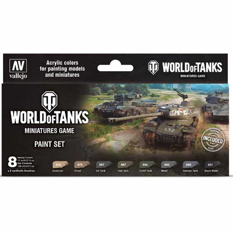 Vallejo World of Tanks Model Color Paint Set 70.245