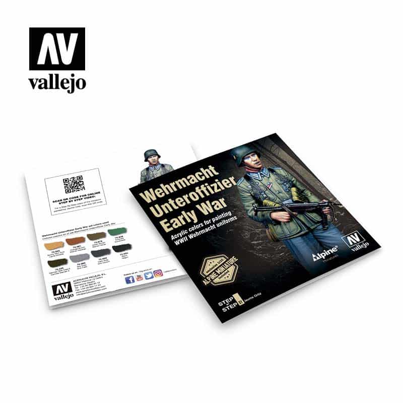 Vallejo Wehrmacht Unteroffizier Early War Model Color Paint Set 70.246