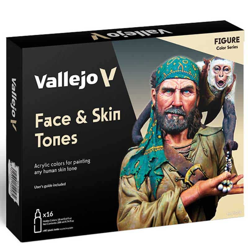 Vallejo Face & Skin Tones Model Color Paint Set 70.258