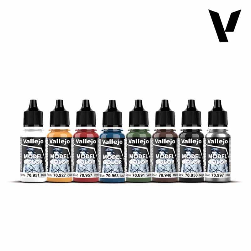 Vallejo Wargames Basics Model Color Paint Set 70.260
