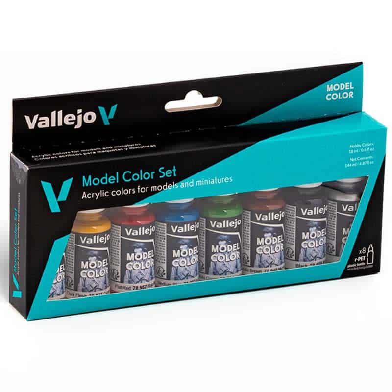 Vallejo Wargames Basics Model Color Paint Set 70.260