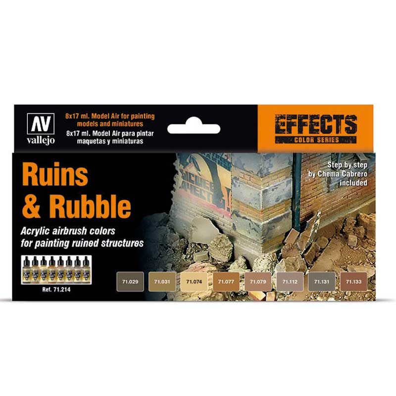 Vallejo Paint Set Ruins & Rubble 71.214