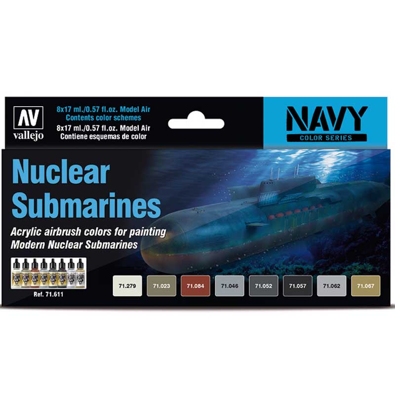 Vallejo Paint Set Nuclear Submarines 71.611
