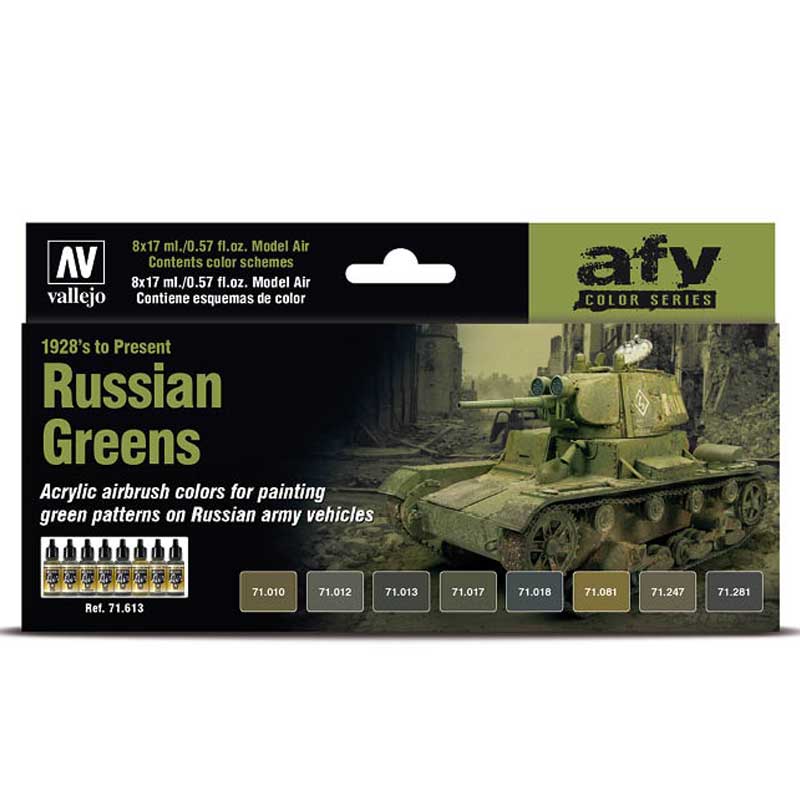 Vallejo Paint Set Russian Greens (1928s to Present) 71.613