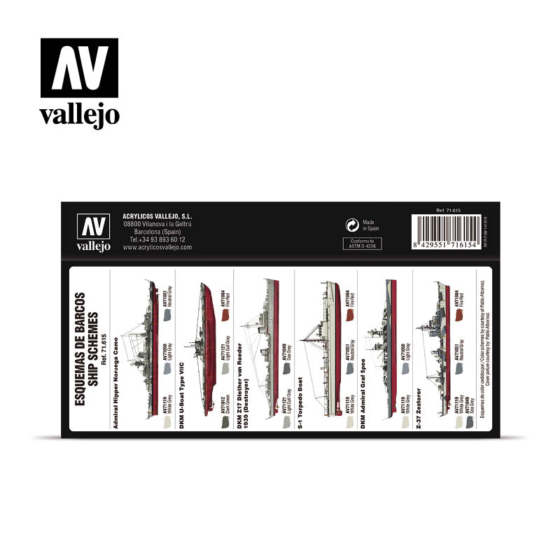 Vallejo Paint Set Kriegsmarine WWII German 71.615