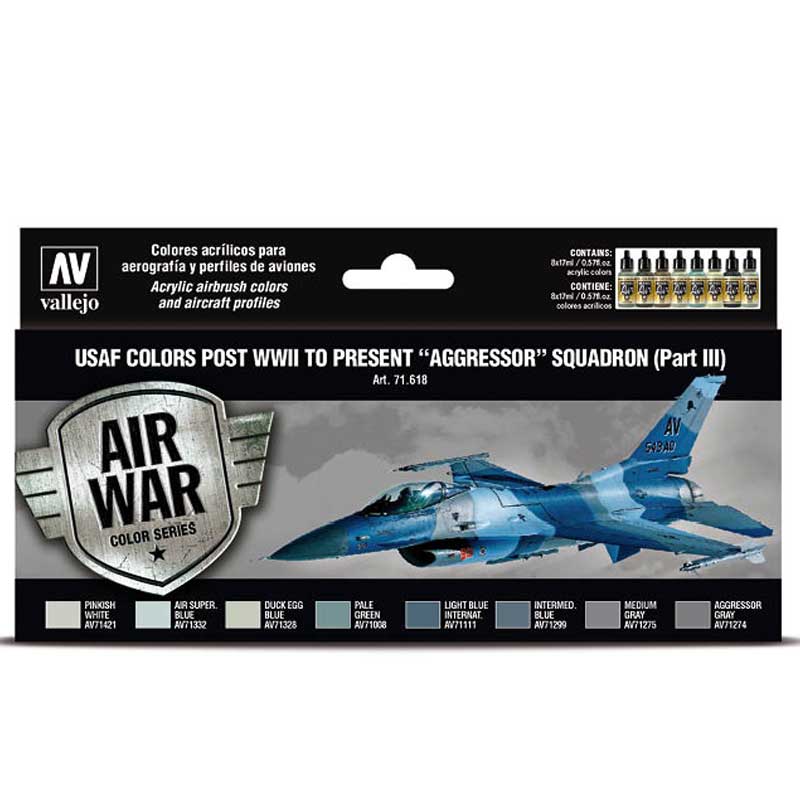 Vallejo Paint Set USAF colors post WWII to present Aggressor Squadron (Part III) 71.618