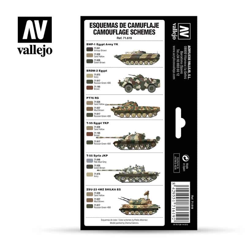 Vallejo Paint Set Middle East Wars (1967s to Present) 71.619