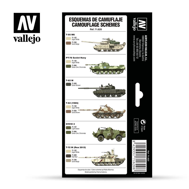 Vallejo Paint Set Cold War & Modern Russian Desert Patterns 71.620