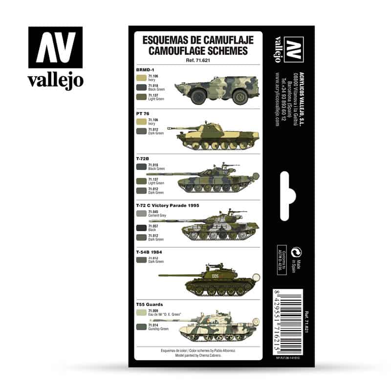 Vallejo Paint Set Cold War & Modern Russian Green Patterns 71.621