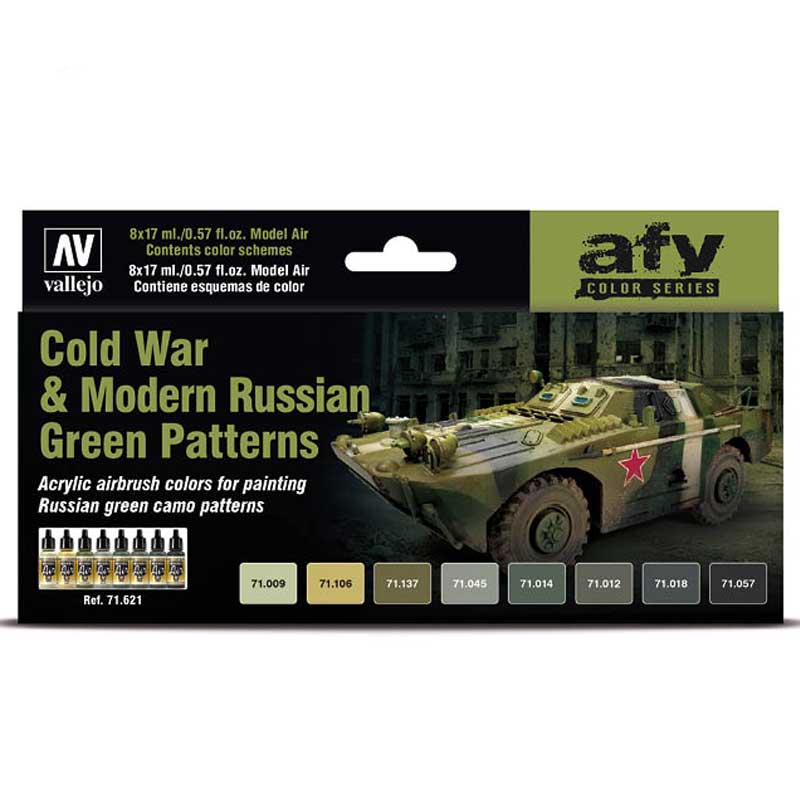 Vallejo Paint Set Cold War & Modern Russian Green Patterns 71.621