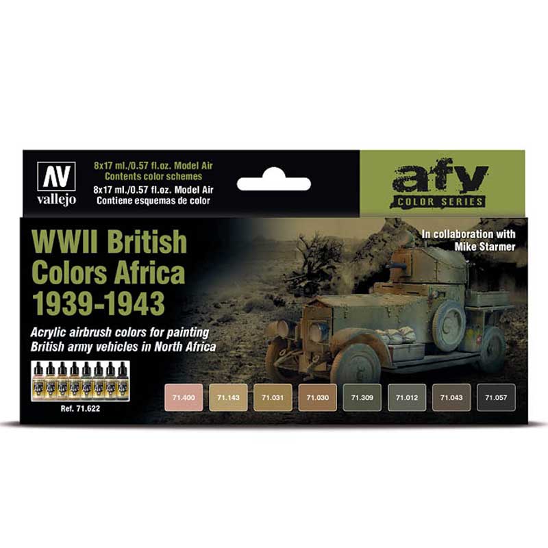 Vallejo Paint Set WWII British Colors Africa 1939-1943 71.622