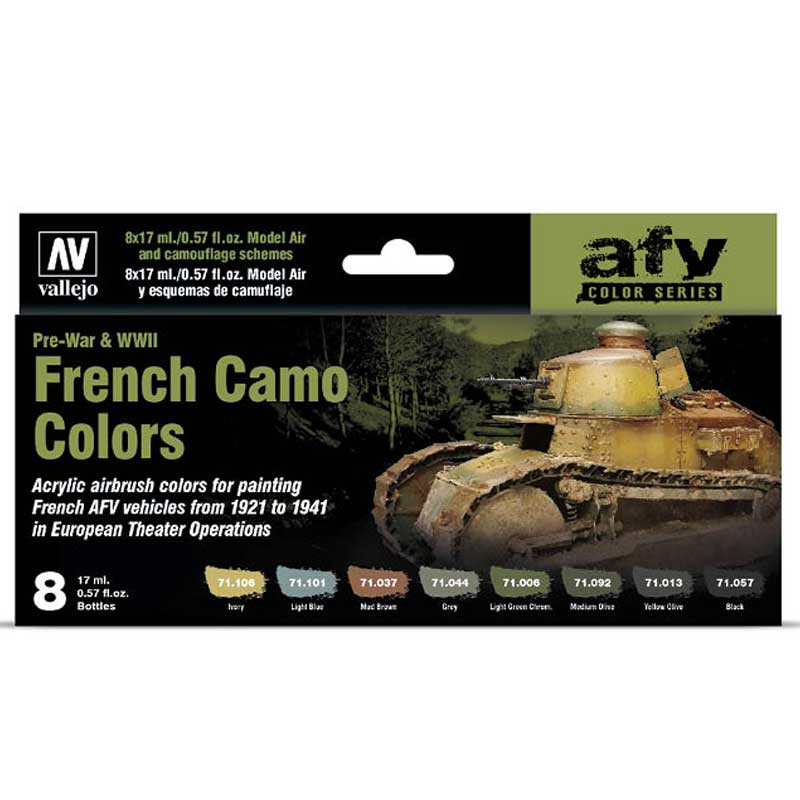 Vallejo Paint Set French Camo Colors Pre-War & WWII 71.644