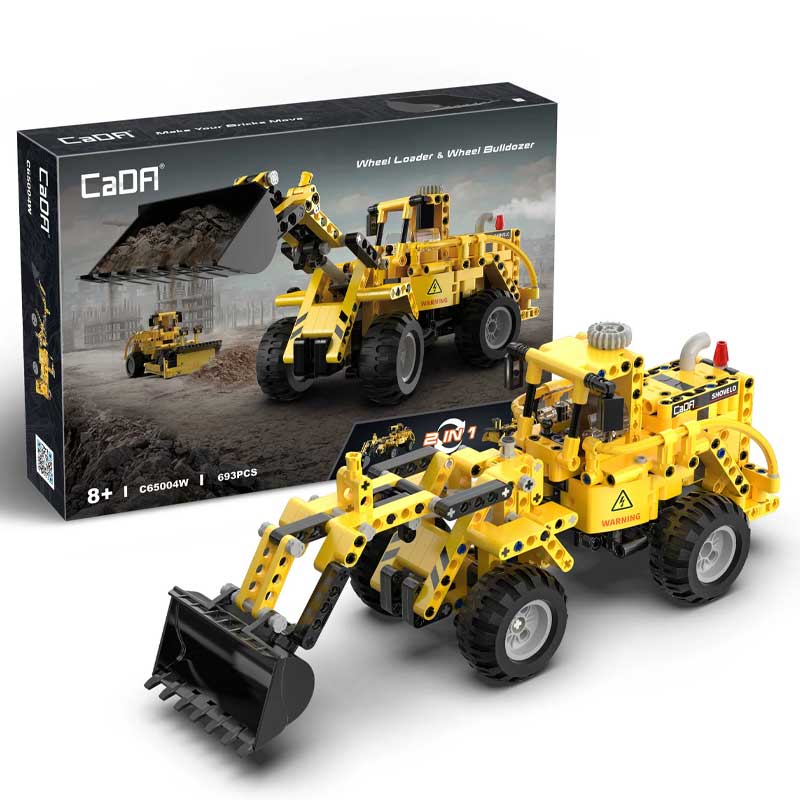 Wheel Loader & Bulldozer 2 in 1 Set 693pcs CaDA Bricks C65004W *Damaged Box*