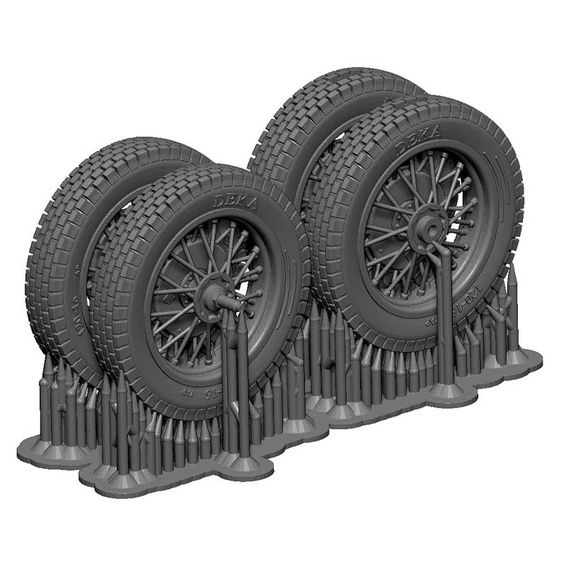 1/35 Zundapp KS750 Wheel Set for Academy Detail Set BSK Model BSKW35001