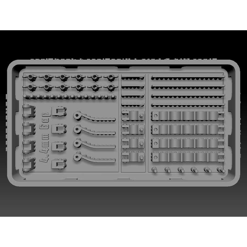 1/16 German Workable Cable Holders Late (Tiger Late / Kingtiger) Detail Set BSK Model BSKC16002