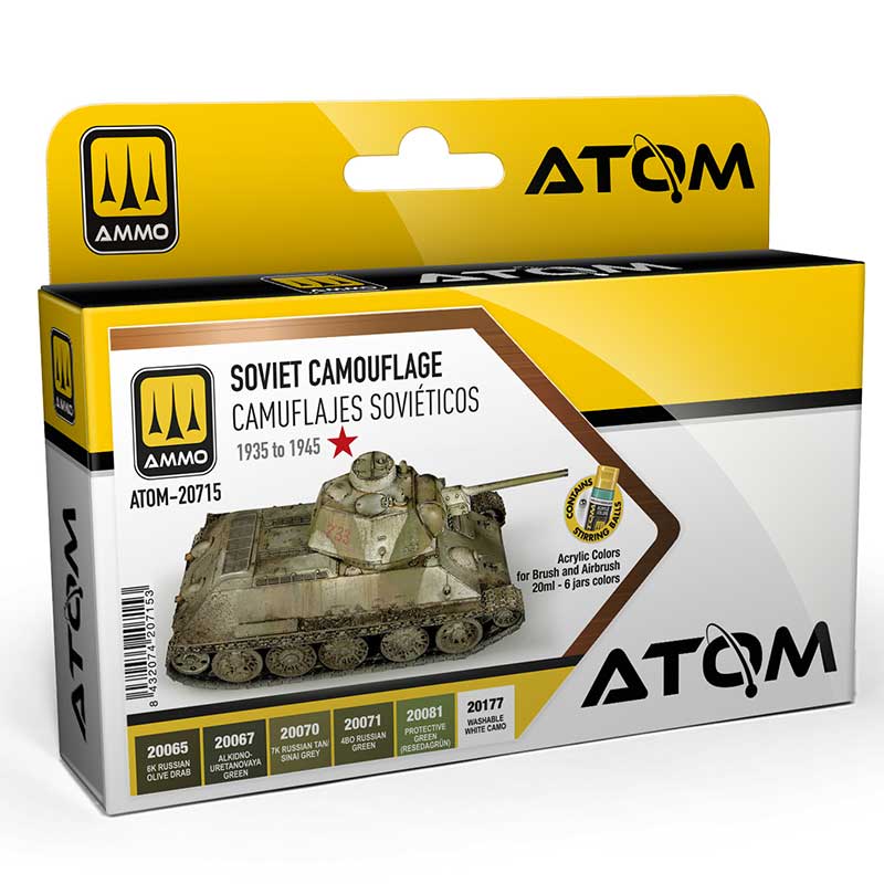 Soviet Camouflage 1935-45 Paint Set Ammo ATOM-20715