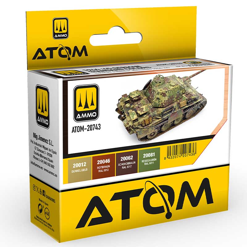 German Standard Colors 1944-1945 Paint Set Ammo ATOM-20743