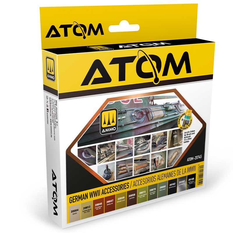German Accessories WWII Paint Set Ammo ATOM-20745