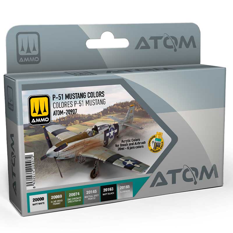 P-51 Mustang Colors Paint Set Ammo ATOM-20907