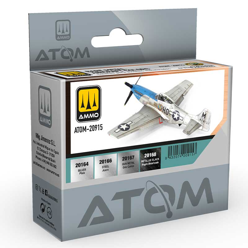 Bare Metal Aircraft Colors Paint Set Ammo ATOM-20915