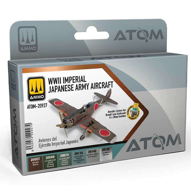 WWII Imperial Japanese Army Aircraft Paint Set Ammo ATOM-20927