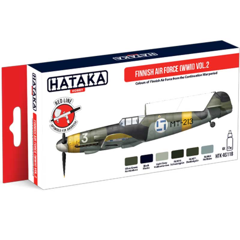 Hataka Red Line Paint Set - Air Force (WWII) Vol. 2 HTK-AS118