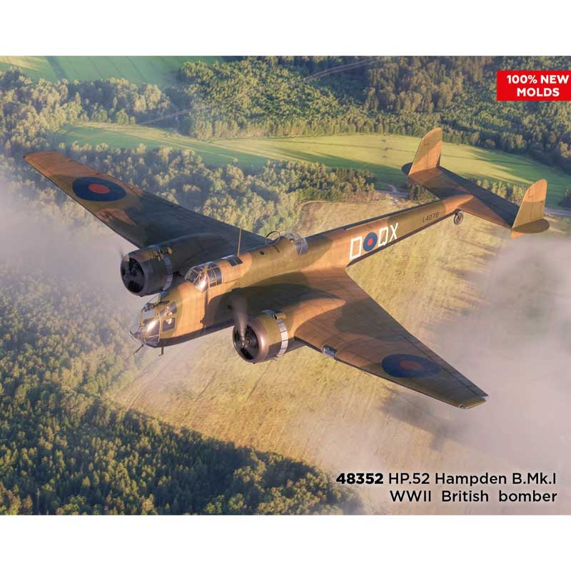1/48 HP.52 Hampden B.Mk.I WW II British Bomber ICM 48352