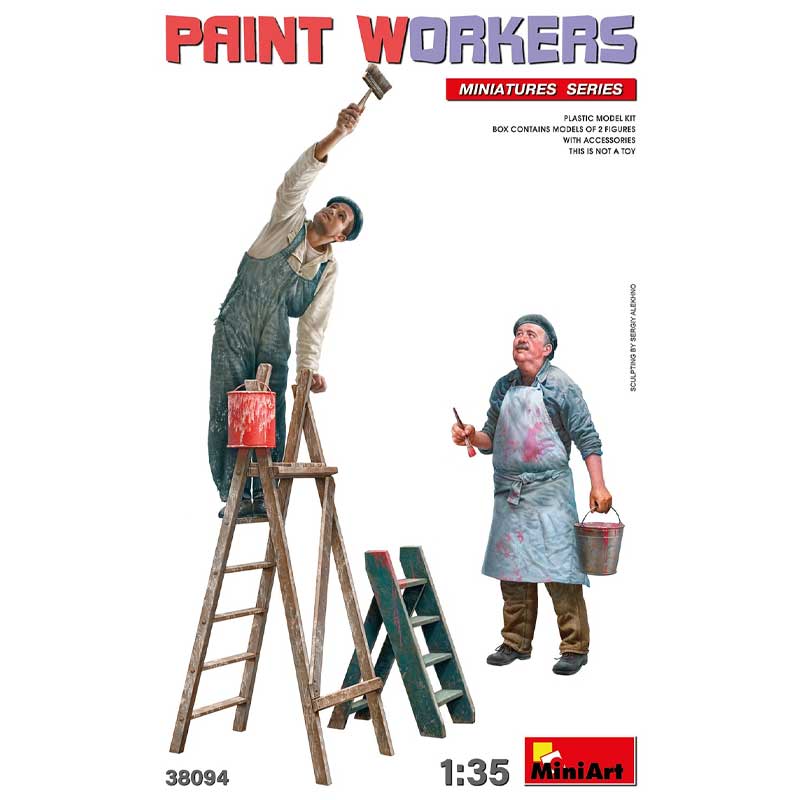 Miniart Paint Workers With Accessories (1/35) 38094