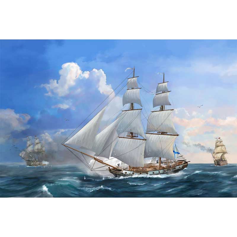 Zvezda Mercury Brig Sailing Ship (1/100) 9067
