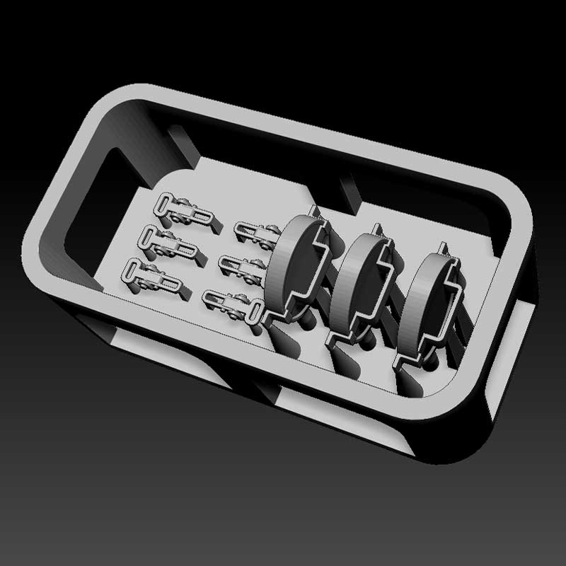 1/35 Panther Clean Rod Bin Detail Set BSK Model BSKD35011