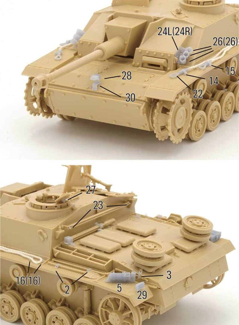 1/35 StuG III Ausf.G Detail Set BSK Model BSKD35013