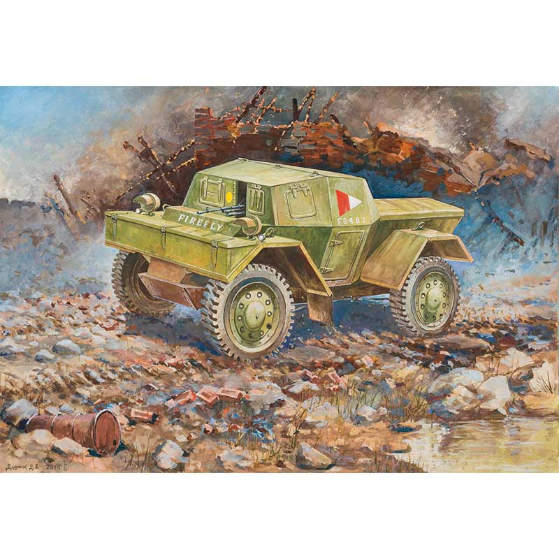 Zvezda British Armored Scout Car "Dingo" Mk.I (1/100) 6229