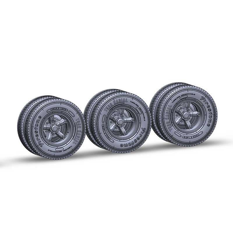 1/35 US M915 Truck Wheel Set with Trailer Wheels Detail Set BSK Model BSKW35003