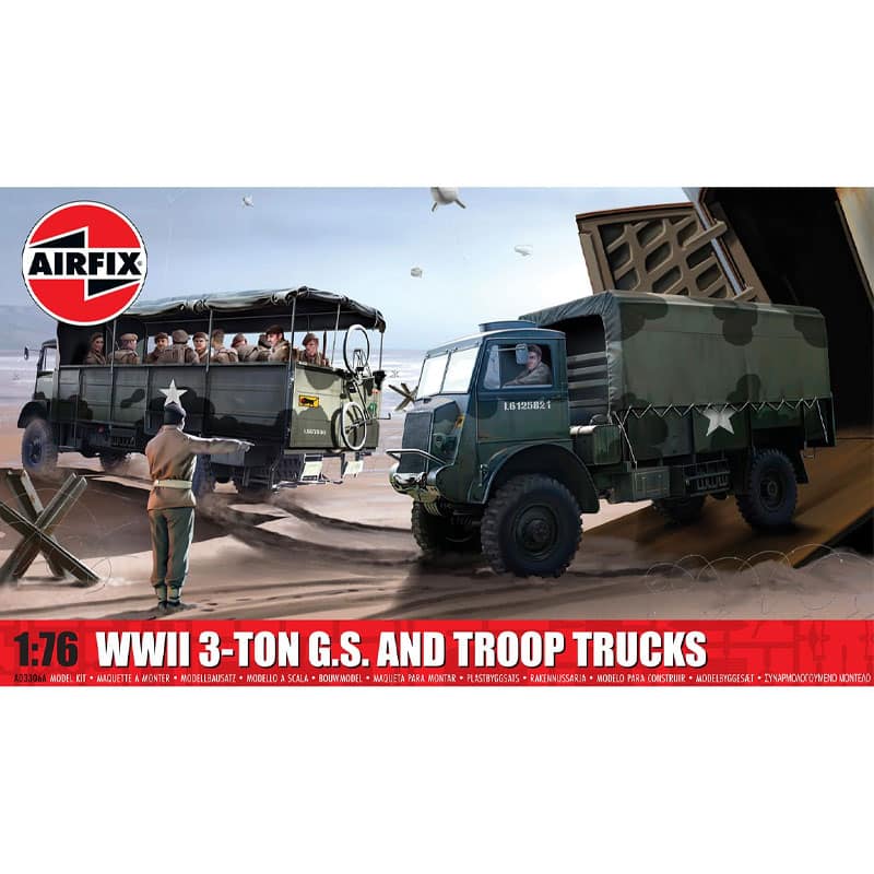 Airfix WWII 3-ton 4x4 General Service & Troop Trucks (1/72) A03306A