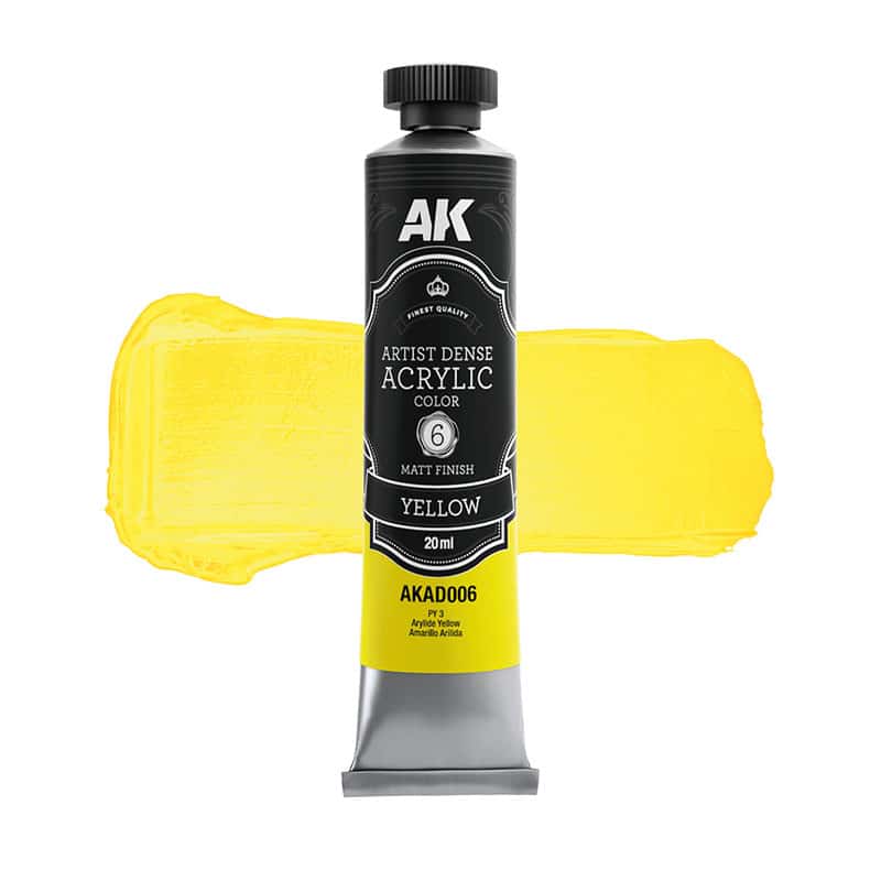AK Interactive Yellow Acrylic (20ml) AK-AD006