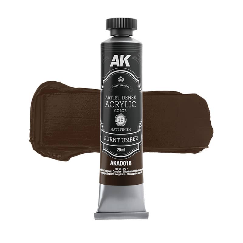 AK Interactive Burnt Umber Acrylic (20ml) AK-AD018