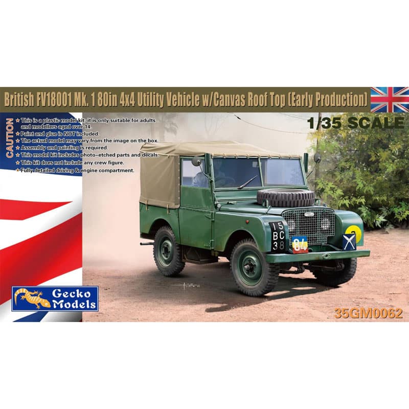 Gecko Models FV18001 Mk.1 Utility Vehicle Canvas Roof (1/35) 35GM0062