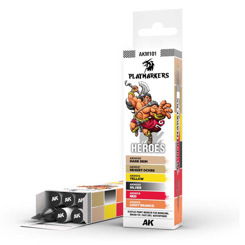 AK Interactive Playmarkers Set - Heroes (6 Markers) AK-M101