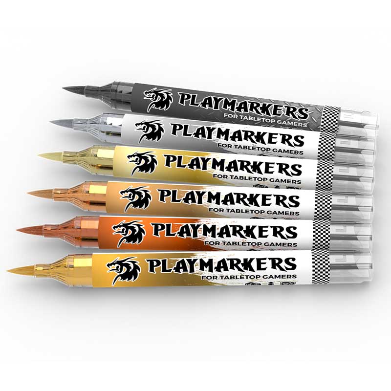 AK Interactive Playmarkers Set - Full Metal (6 Markers) AK-M105